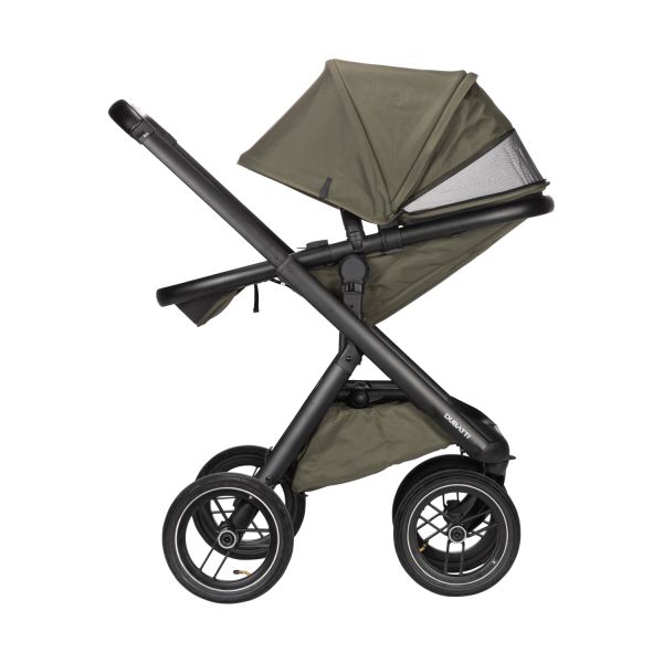 Dubatti One E5 Kinderwagen 2-in-1 Green Frame Black/Black Dubatti One E5 Kinderwagen 2-in-1 Green Frame Black/Black