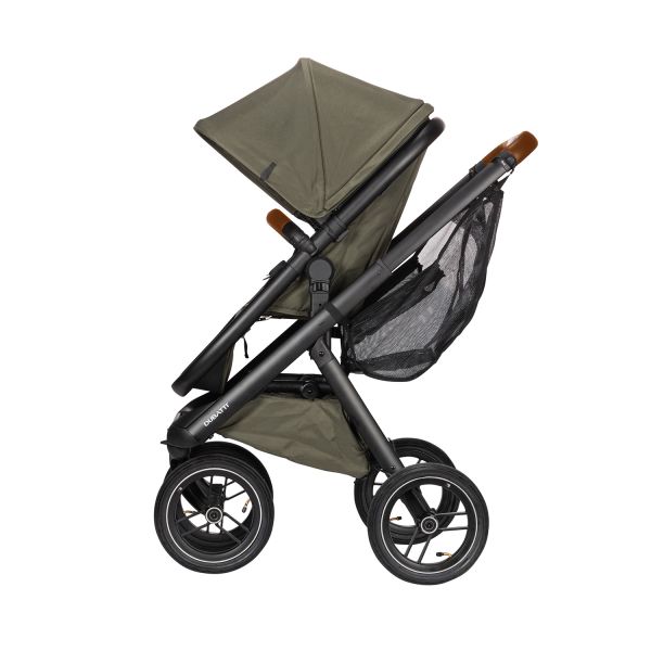 Dubatti One E5 Kinderwagen 2-in-1 Green Frame Black/Cognac Dubatti One E5 Kinderwagen 2-in-1 Green Frame Black/Cognac