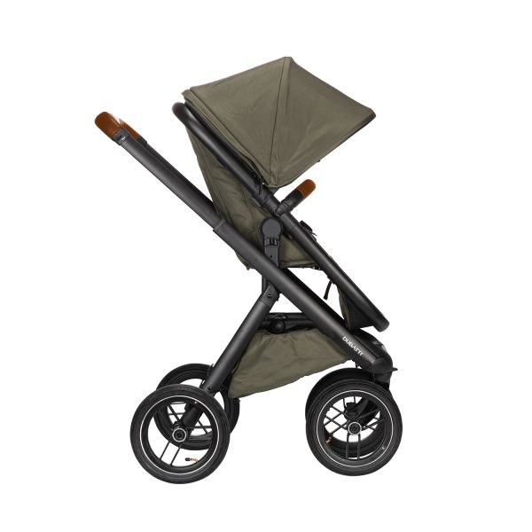 Dubatti One E5 Kinderwagen 2-in-1 Green Frame Black/Cognac Dubatti One E5 Kinderwagen 2-in-1 Green Frame Black/Cognac