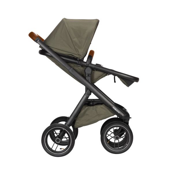 Dubatti One E5 Kinderwagen 2-in-1 Green Frame Black/Cognac Dubatti One E5 Kinderwagen 2-in-1 Green Frame Black/Cognac
