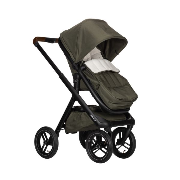 Dubatti One E5 Kinderwagen 2-in-1 Green Frame Black/Dark Brown Dubatti One E5 Kinderwagen 2-in-1 Green Frame Black/Dark Brown