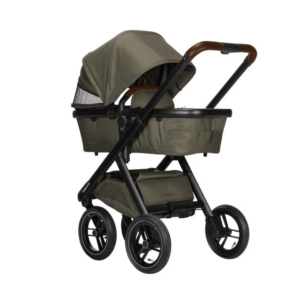 Dubatti One E5 Kinderwagen 2-in-1 Green Frame Black/Dark Brown Dubatti One E5 Kinderwagen 2-in-1 Green Frame Black/Dark Brown