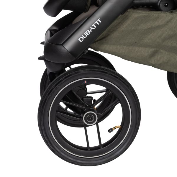 Dubatti One E5 Kinderwagen 2-in-1 Green Frame Black/Cognac Dubatti One E5 Kinderwagen 2-in-1 Green Frame Black/Cognac