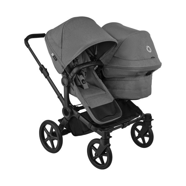 Bugaboo Donkey 6 Duo Essentiële Bundel - Black/Moon Grey