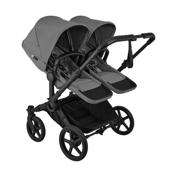 Bugaboo Donkey 6 Twin Essentiële Bundel - Black/Moon Grey Bugaboo Donkey 6 Twin Essentiële Bundel - Black/Moon Grey
