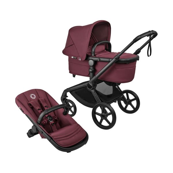 Bugaboo Fox 5 Renew Complete Kinderwagen - Black / Dark Cherry / Dark Cherry Bugaboo Fox 5 Renew Complete Kinderwagen - Black / Dark Cherry / Dark Cherry