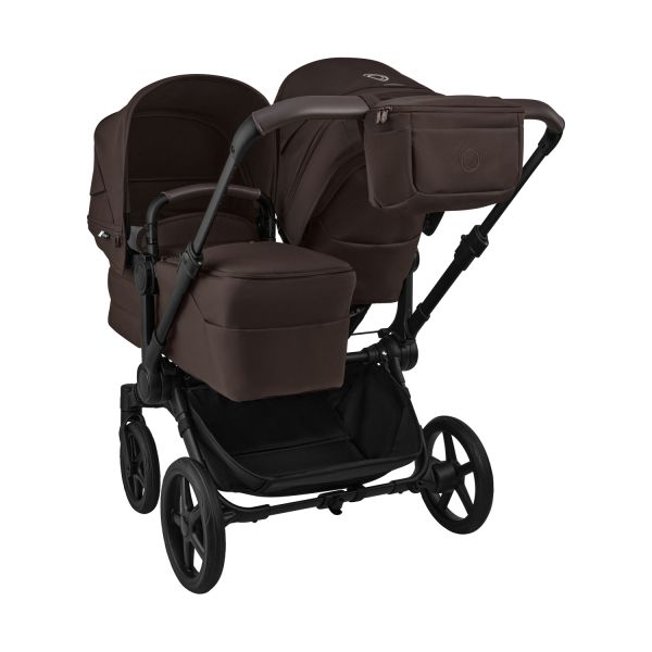 Bugaboo Donkey 6 Double Kinderwagen - Essentiël Bundel - Black/Cocoa Brown Bugaboo Donkey 6 Double Kinderwagen - Essentiël Bundel - Black/Cocoa Brown