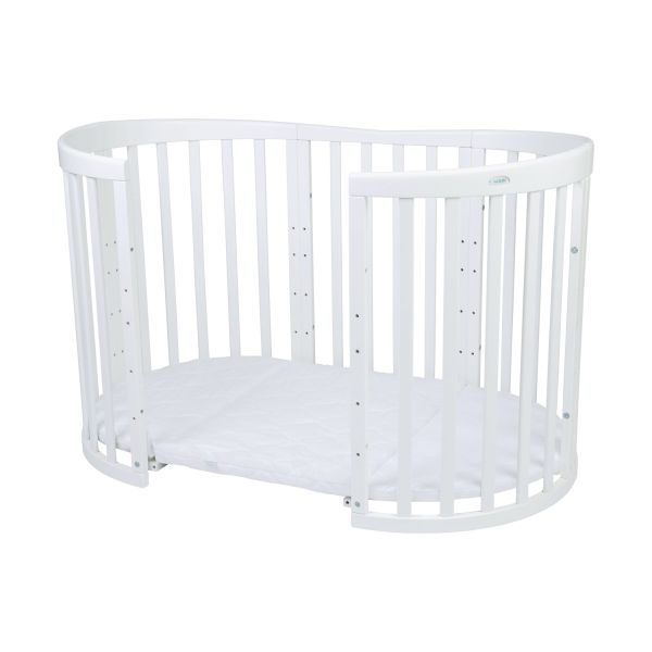 Waldin Oval Combibed 7‑in‑1 - White inclusief matras Waldin Oval Combibed 7‑in‑1 - White inclusief matras