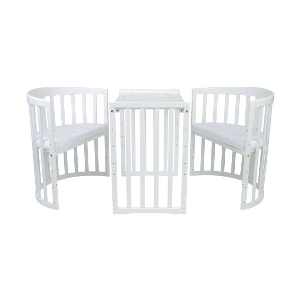 Waldin Oval Combibed 7‑in‑1 - White inclusief matras Waldin Oval Combibed 7‑in‑1 - White inclusief matras