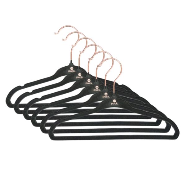 Puck Kledinghanger Velours Zwart (6 stuks) Puck Kledinghanger Velours Zwart (6 stuks)