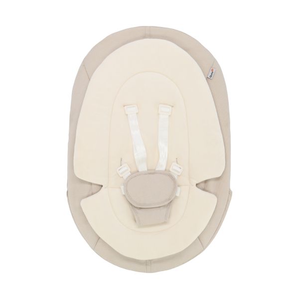 Qute Q-Sittle Newborn Rocker Woody Black + Bekleding Ivory Qute Q-Sittle Newborn Rocker Woody Black + Bekleding Ivory