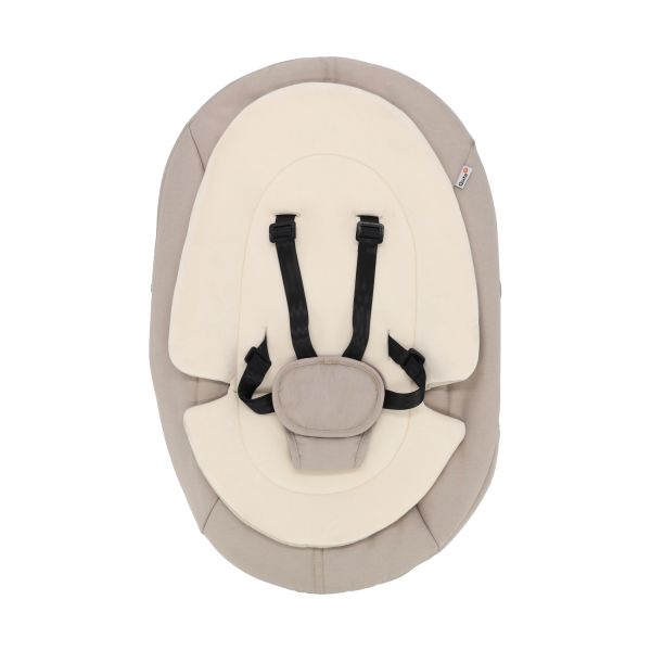 Qute Q-Sittle Newborn Rocker Woody Black + Bekleding Sand Qute Q-Sittle Newborn Rocker Woody Black + Bekleding Sand