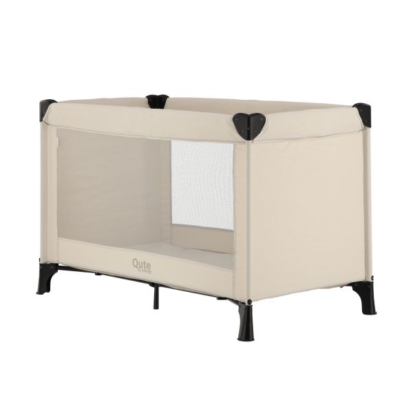 Qute Q-Sleep Campingbed Easyfold + Q-Matti Matras incl. Hoes - Ivory