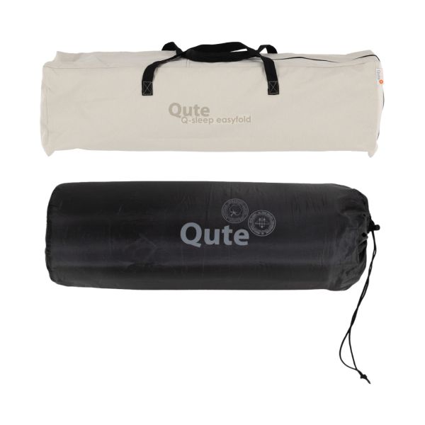 Qute Q-Sleep Campingbed Easyfold + Q-Matti Matras incl. Hoes - Ivory