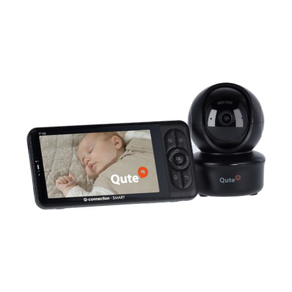 Qute Beeldbabyfoon Q-Connection Smart WIFI 2-IN-1 5HD - Zwart Qute Beeldbabyfoon Q-Connection Smart WIFI 2-IN-1 5HD - Zwart