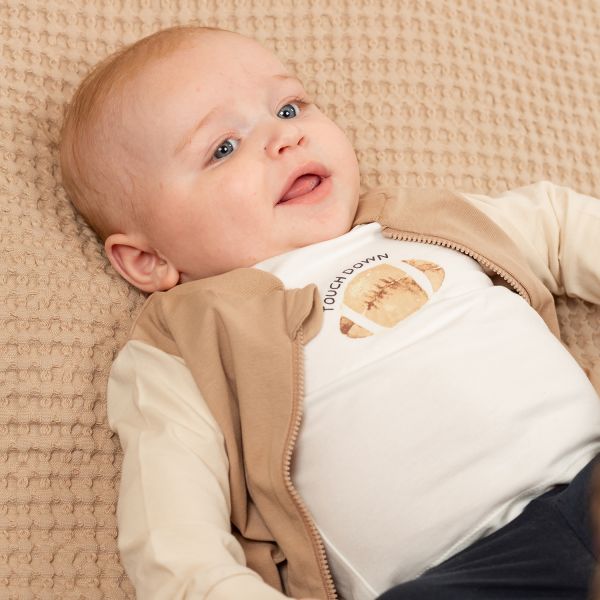 Babylook Touch Down T-Shirt - Mt. 62 - Snow White Babylook Touch Down T-Shirt - Mt. 62 - Snow White