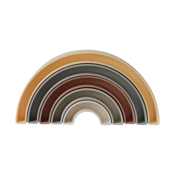 Mushie Stacker Toy Rainbow - Sol Mushie Stacker Toy Rainbow - Sol