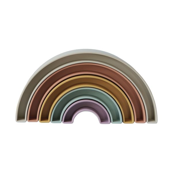 Mushie Stacker Toy Rainbow - Tropical Mushie Stacker Toy Rainbow - Tropical