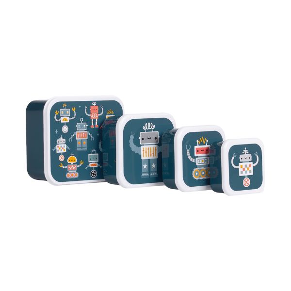 A Little Lovely Company Lunch & Snack Box Set - Robots A Little Lovely Company Lunch & Snack Box Set - Robots