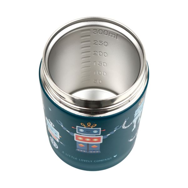 A Little Lovely Company Geïsoleerde RVS Food Jar - Robots
