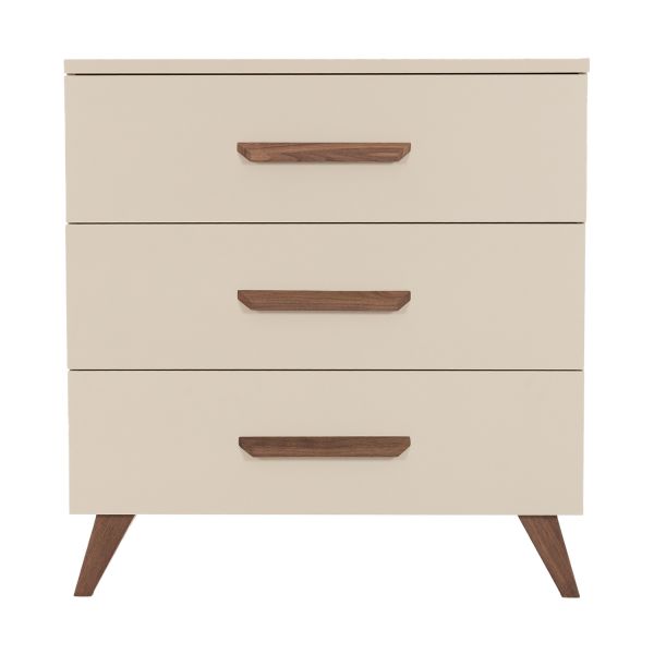 TWF Meegroeibed - Commode 3 Laden Salerno Walnoot TWF Meegroeibed - Commode 3 Laden Salerno Walnoot