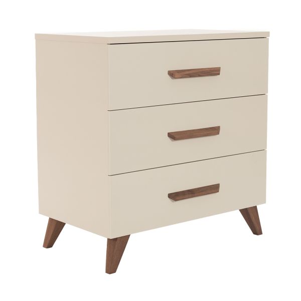 TWF Meegroeibed - Commode 3 Laden Salerno Walnoot TWF Meegroeibed - Commode 3 Laden Salerno Walnoot