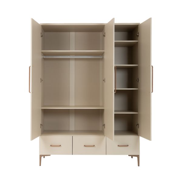 TWF Ledikant 70 x 140 - Commode 3 Laden - Hanglegkast XL 3 Deuren 2 Lade Salerno Metaal TWF Ledikant 70 x 140 - Commode 3 Laden - Hanglegkast XL 3 Deuren 2 Lade Salerno Metaal