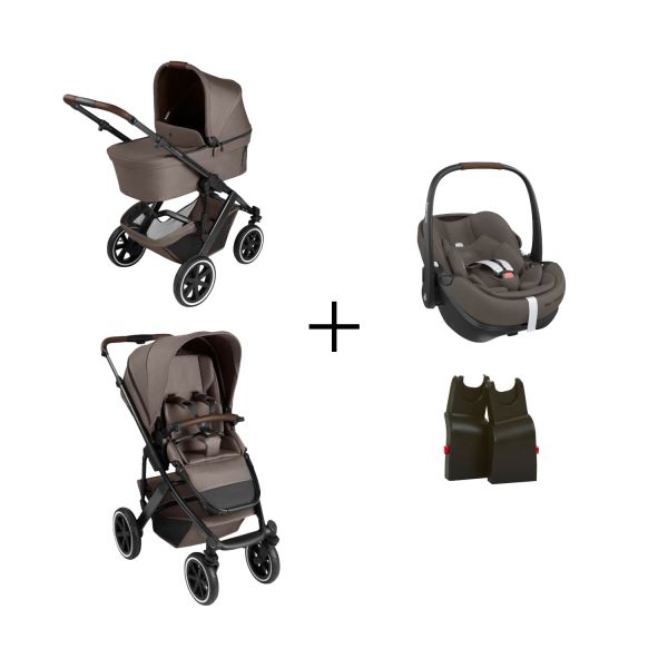 ABC Design Salsa 5 Air Kinderwagen incl. Maxi-Cosi Pebble 360 Pro2 - Nature