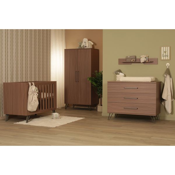 Interbaby Ledikant 70x140 - Commode - Hanglegkast Jersey Interbaby Ledikant 70x140 - Commode - Hanglegkast Jersey
