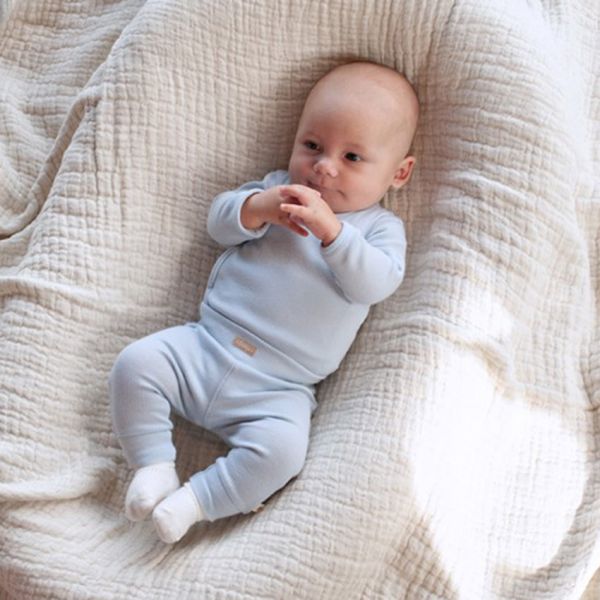 Feetje The Magic Is In You Wikkelromper Rib - Maat 44 - Blauw
