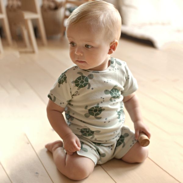 Feetje Premium Summerwear Shortama - Timmy Turtle - Mt. 74 - Mint