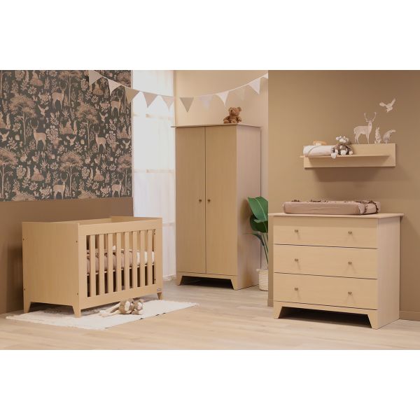Interbaby Ledikant 60 x 120 cm - Commode 3 Lades - Kast Imola Interbaby Ledikant 60 x 120 cm - Commode 3 Lades - Kast Imola