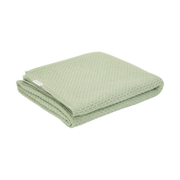 Little Dutch Wiegdeken Gebreid Pure - 70 x 100 cm - Sage Little Dutch Wiegdeken Gebreid Pure - 70 x 100 cm - Sage