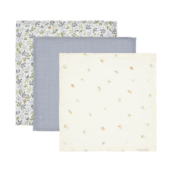 Little Dutch Forest Friends Monddoekjes - (Set van 3) - 25 x 25 cm - Hydrofiel