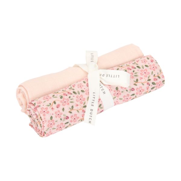 Little Dutch Swaddle Doeken - (Set van 2) - 70 x 70 cm - Hydrofiel - Fairy Floral/Blossom Little Dutch Swaddle Doeken - (Set van 2) - 70 x 70 cm - Hydrofiel - Fairy Floral/Blossom