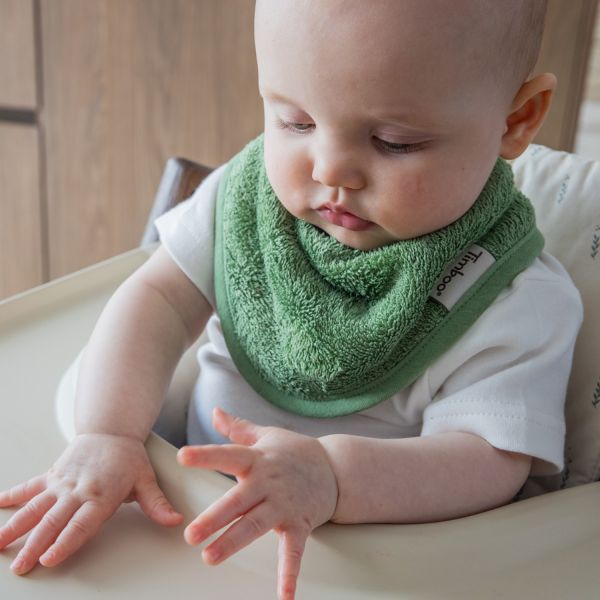 Timboo Bandana Bib - Aloe Green - 36 x 20 cm