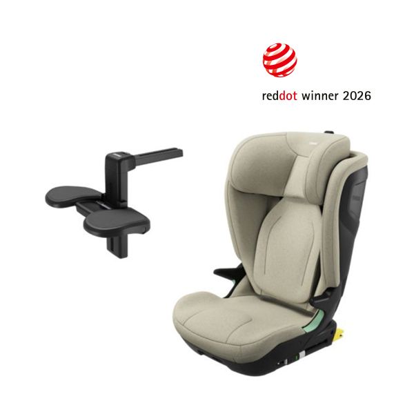 Thule Autostoel Palm Booster + Thule Palm Voetsteun - Soft Beige Thule Autostoel Palm Booster + Thule Palm Voetsteun - Soft Beige