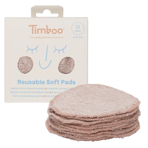 Timboo Herbruikbare Pads - 12 Stuks - Misty Rose Timboo Herbruikbare Pads - 12 Stuks - Misty Rose