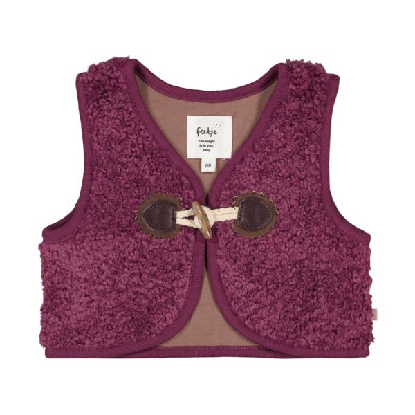 Feetje Better Together Teddy Gilet - Maat 62 - Lila Feetje Better Together Teddy Gilet - Maat 62 - Lila