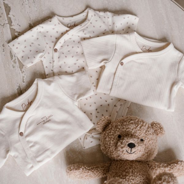 Dirkje Romper Overslag Korte Mouw Off White 3-Pack 50/56 Dirkje Romper Overslag Korte Mouw Off White 3-Pack 50/56