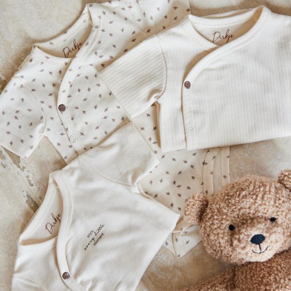 Dirkje Romper Overslag Korte Mouw Off White 3-Pack 50/56 Dirkje Romper Overslag Korte Mouw Off White 3-Pack 50/56