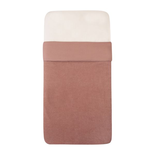 Witlof For Kids Wiegdeken Tuck-Inn Dusty Pink Velvet Rib 40 x 80 cm