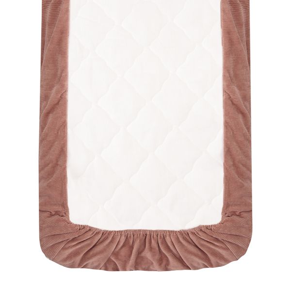 Witlof For Kids Wiegdeken Tuck-Inn Dusty Pink Velvet Rib 40 x 80 cm