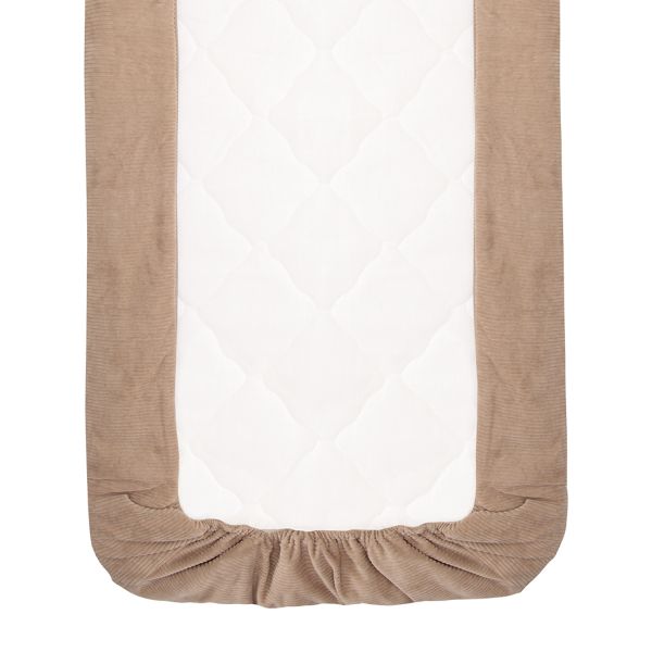 Witlof For Kids Wiegdeken Tuck-Inn Urban Taupe Velvet Rib 40 x 80 cm