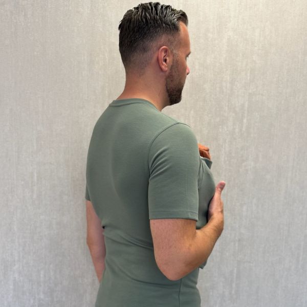 Womboo Buidelshirt - Man - Maat XL - Groen / Grijs