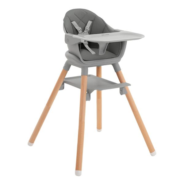 Kikkaboo Kinderstoel 2 in 1 Woody Grijs
