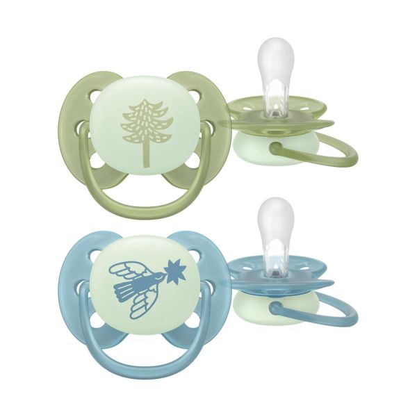 Philips Avent Fopspeen - Ultra Soft Nighttime - 18+ maanden - 2 stuks - Glow in the Dark Philips Avent Fopspeen - Ultra Soft Nighttime - 18+ maanden - 2 stuks - Glow in the Dark