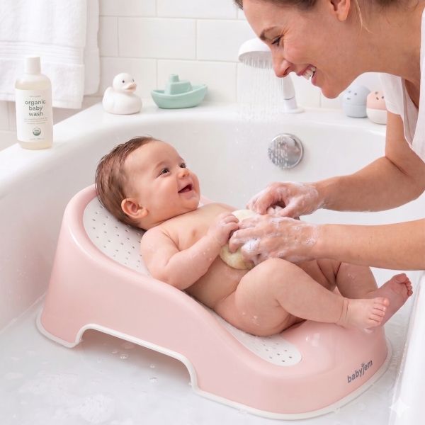 Babyjem Baby Soft Touch Badinzetje - Zacht Roze Babyjem Baby Soft Touch Badinzetje - Zacht Roze