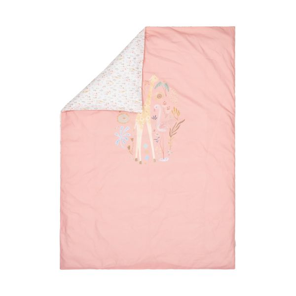 Little Dutch Blooming Safari Ledikant Dekbedovertrek - 100 x 140 cm - Roze