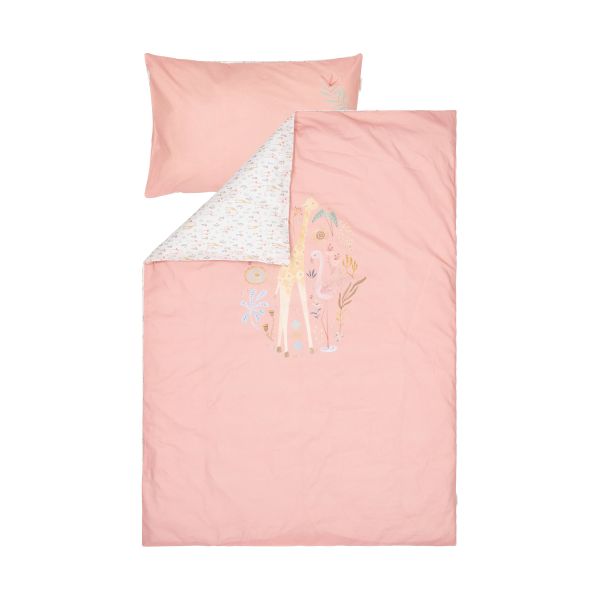 Little Dutch Blooming Safari Ledikant Dekbedovertrek - 100 x 140 cm - Roze